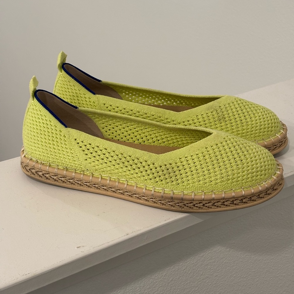 ROTHYS Lime Green Espadrille Flat